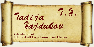 Tadija Hajdukov vizit kartica